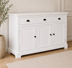 Modern Buffet Sideboard Cabinet with Storage, 3 Drawers & 3 Doors Console Table for Kitchen, Dining Room Entryway
