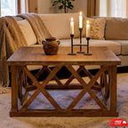 Solid Wood Farmhouse Square Coffee Table
