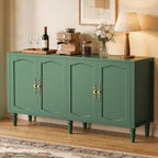Fineway 63" Mid Century Sideboard Buffet Cabinet with Adjustable Shelves & Storage for Dining Room Living Room Kitchen