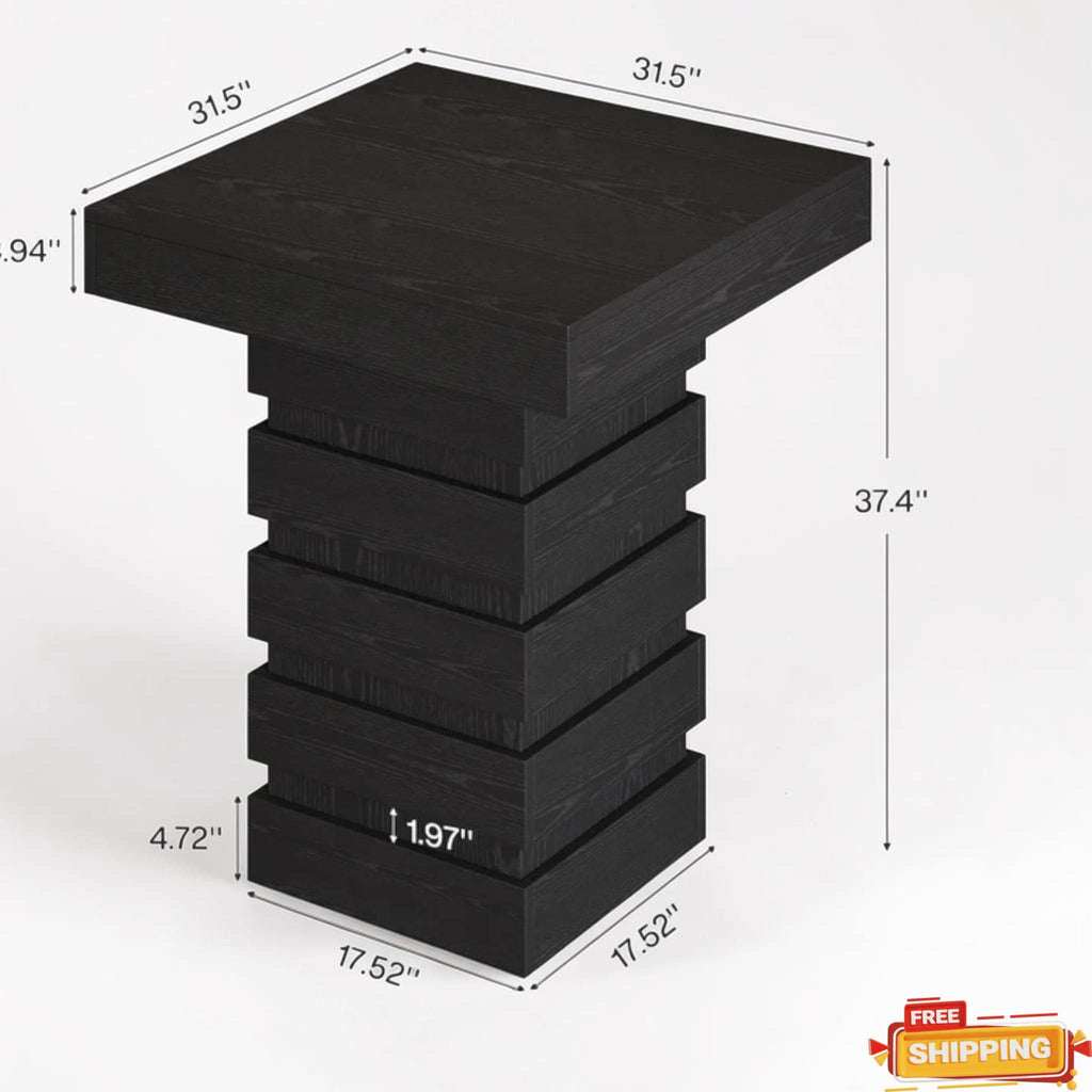 Modern Square Bar Height Pub Table