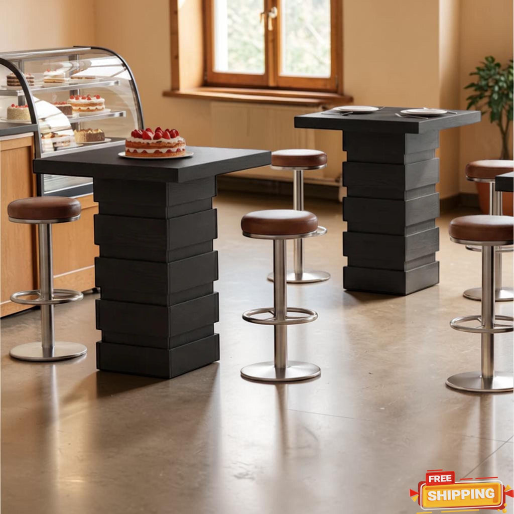 Modern Square Bar Height Pub Table