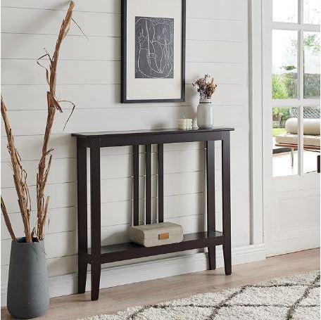 Ultra Slim Narrow Console Table, Skinny Entryway Table, Behind Sofa Table, Small Space Hallway Table, Wood Foyer Accent Console,