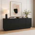 Fluted 63" Modern Sideboard Cabinet – Adjustable Shelves, Engineered Wood Storage