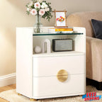 Modern 2 Drawer Bedside Table