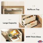 Modern 2 Drawer Bedside Table