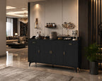 Black Sideboard Buffet Cabinet with Storage
