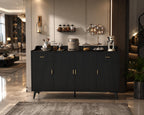 Black Sideboard Buffet Cabinet with Storage
