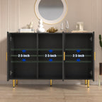 Modern Fluted Buffet Cabinet – 47.2" Sideboard Storage for Dining Room