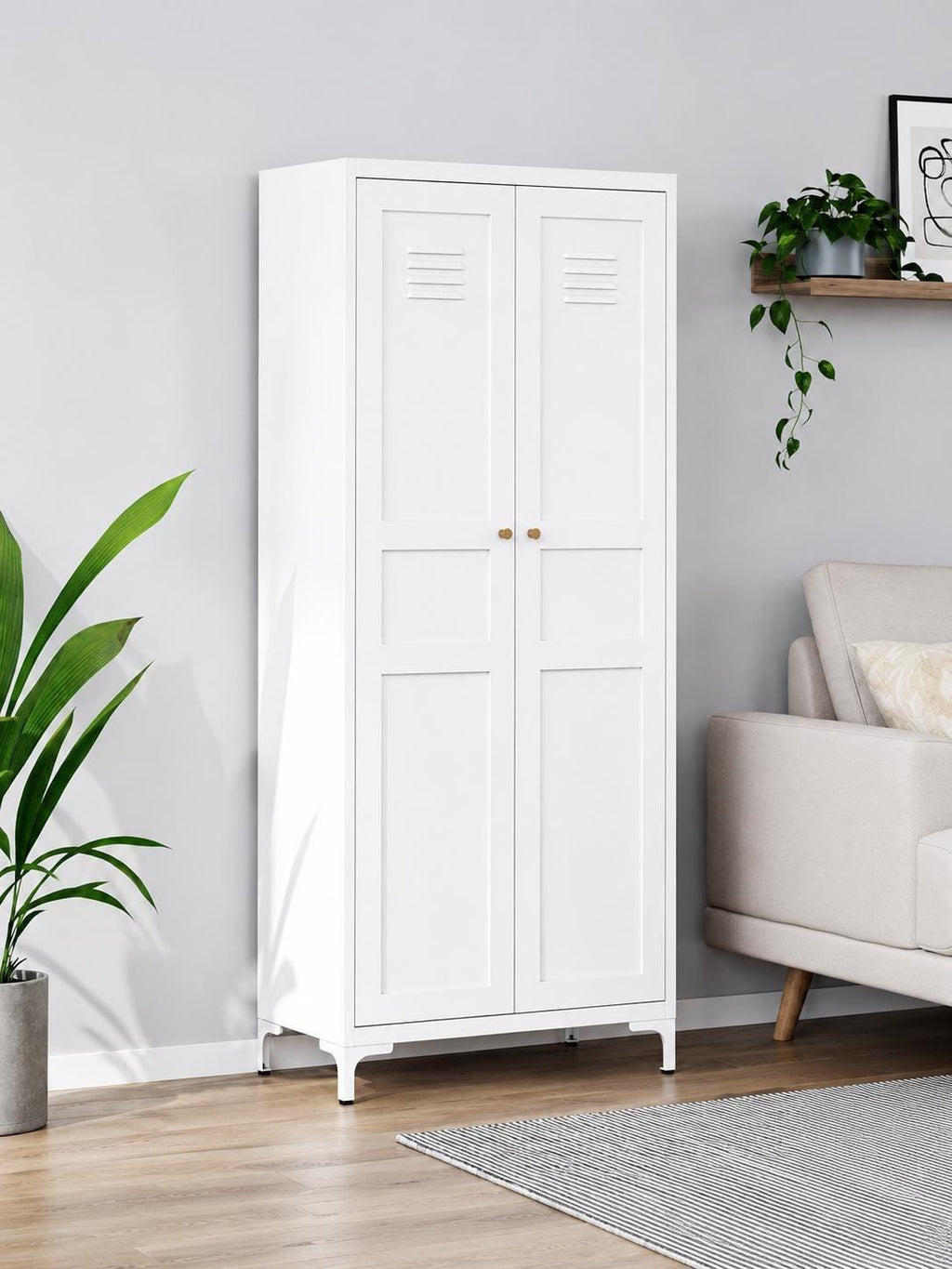 Heavy Duty Metal Storage Cabinet with Adjustable Shelves | Tall Steel Organizer