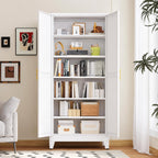 Heavy Duty Steel Storage Cabinet – Lockable Pantry Organizer with Adjustable Shelves