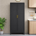 Heavy Duty Steel Storage Cabinet – Lockable Pantry Organizer with Adjustable Shelves