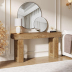 63-Inch Farmhouse Console Table, Rustic Wooden Sofa Table, Entryway Hallway Furniture