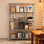 Heavy Duty 5-Tier Metal Storage Shelf | Adjustable Carbon Steel Shelving Unit