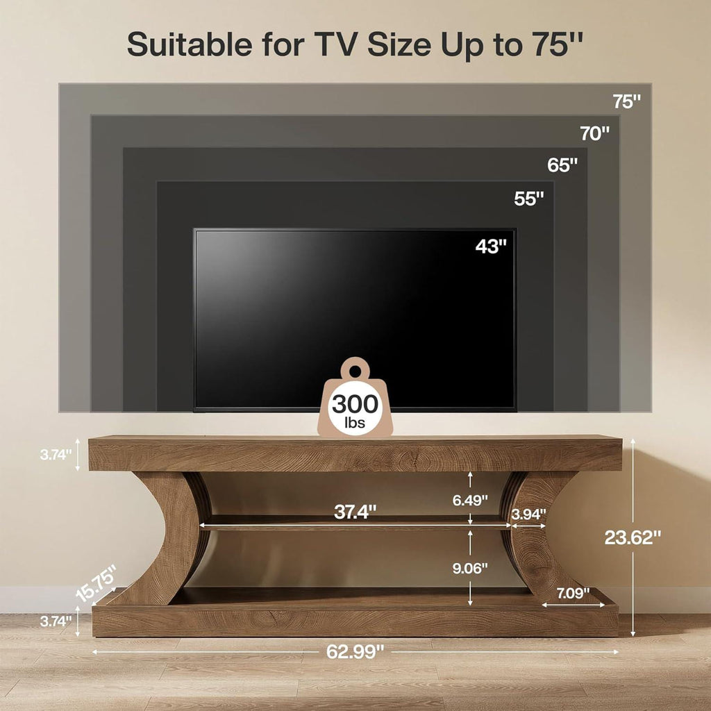 Tribesigns Farmhouse Console Table, 63-Inch Entryway Table with Storage