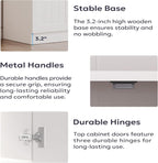 Farmhouse Pantry Cabinet with Charging Station, Microwave Stand, Storage Hutch