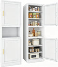 67" Tall Metal Storage Cabinet with Adjustable Shelves, Narrow Freestanding Pantry Cabinet for Bathroom, Kitchen & Entryway