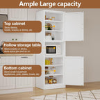67" Tall Metal Storage Cabinet with Adjustable Shelves, Narrow Freestanding Pantry Cabinet for Bathroom, Kitchen & Entryway