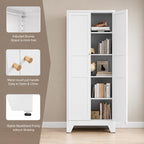 Heavy Duty Steel Storage Cabinet, Adjustable Shelves, Double Door Organizer