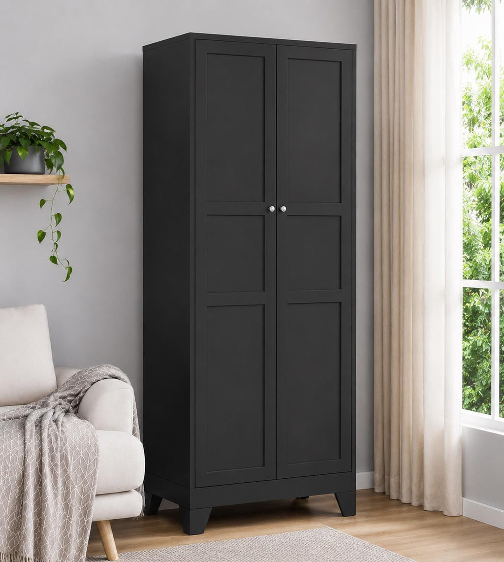 Heavy Duty Steel Storage Cabinet, Adjustable Shelves, Double Door Organizer