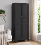 Heavy Duty Steel Storage Cabinet, Adjustable Shelves, Double Door Organizer