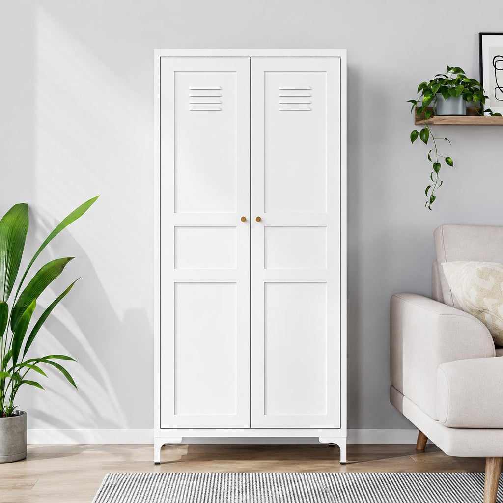 Heavy Duty Metal Storage Cabinet with Adjustable Shelves, Tall Kitchen Pantry Organizer, Steel Utility Cabinet for Home Office Garage