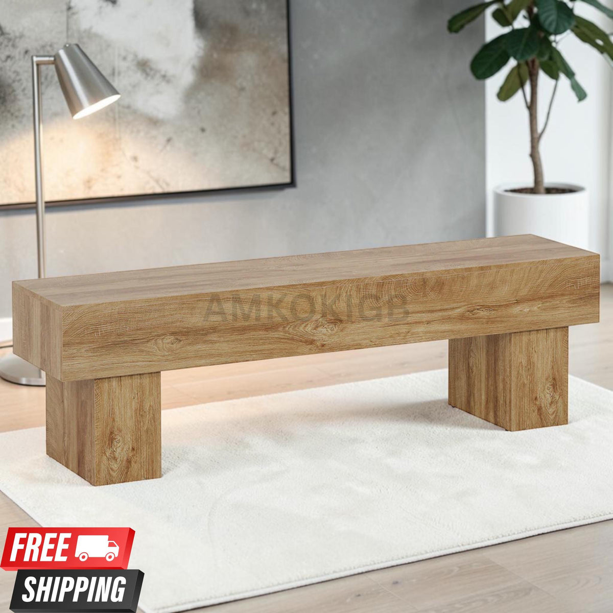 63” Farmhouse TV Stand Console Table
