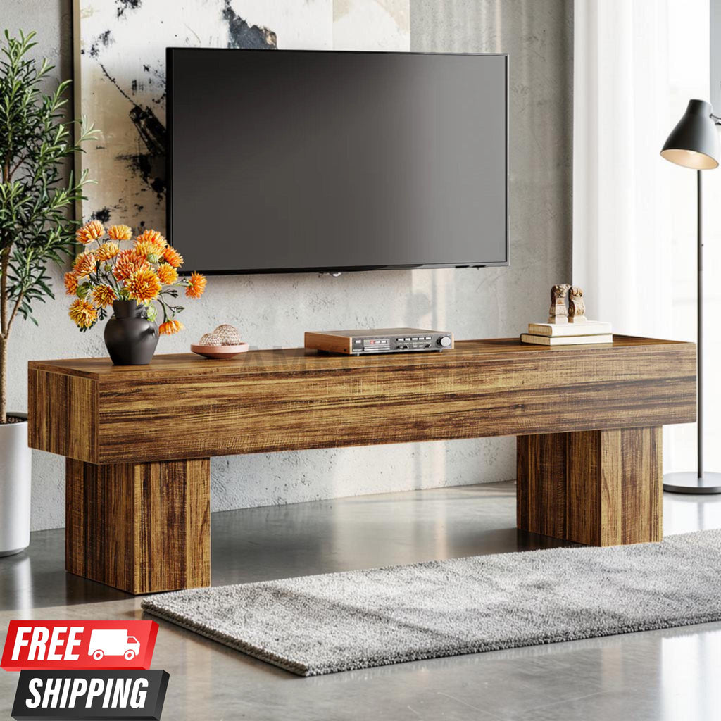 63” Farmhouse TV Stand Console Table