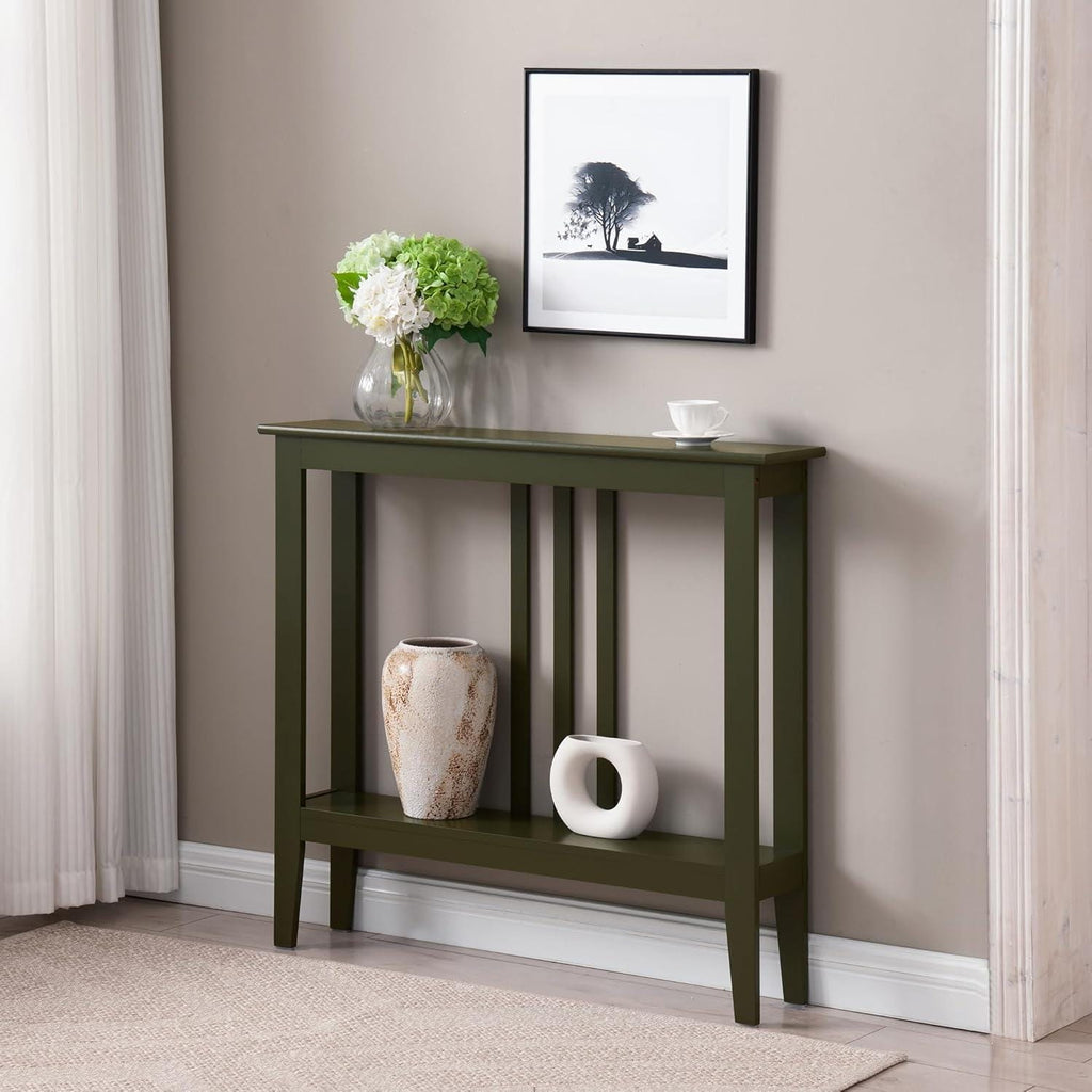 Ultra Slim Narrow Console Table, Skinny Entryway Table, Behind Sofa Table, Small Space Hallway Table, Wood Foyer Accent Console,
