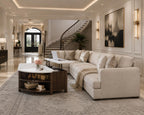 Walnut Lift-Top Coffee Table with Charging Station & Hidden Storage