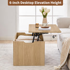 Mid-Century Modern Lift-Top Coffee Table with Storage