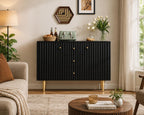 Modern Fluted Accent Cabinet, 48" Sideboard Buffet with 2 Drawers, 2 Doors