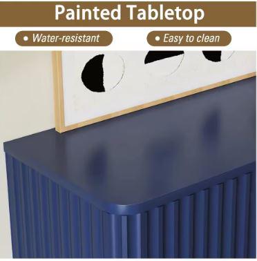 Modern Fluted Accent Cabinet, 48" Sideboard Buffet with 2 Drawers, 2 Doors