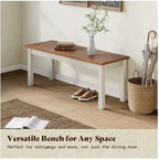 Farmhouse Dining Table Set, Rustic Walnut Wood, 6-Piece Seating for 6