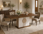 Tribesigns 55" Rectangular Dining Table for 4 to 6 People, Farmhouse Wood Dinner Table for Kitchen, Dining Room & Living Room
