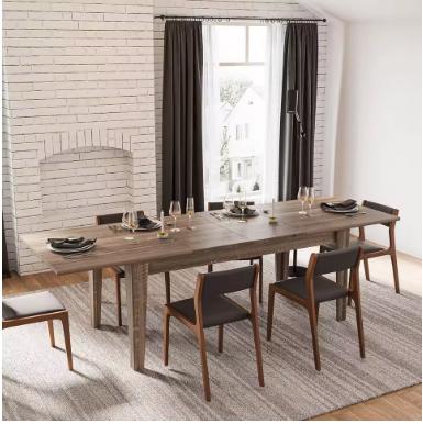 71"-106" Extendable Dining Table for 4-12 People, Space-Saving Extra Long Transformer Table with Extension Leaves, Customized