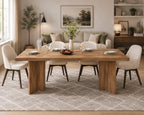63-inch Dining Table for 4-6, Farmhouse Kitchen Table with Large Tabletop, Rectangular Eating Table for Dining Room, Living Room