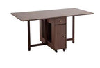 Folding Dining Table with 2 Drawers and 4 Wheels for Living Room,Kitchen, Farmhouse, Space Saving Table
