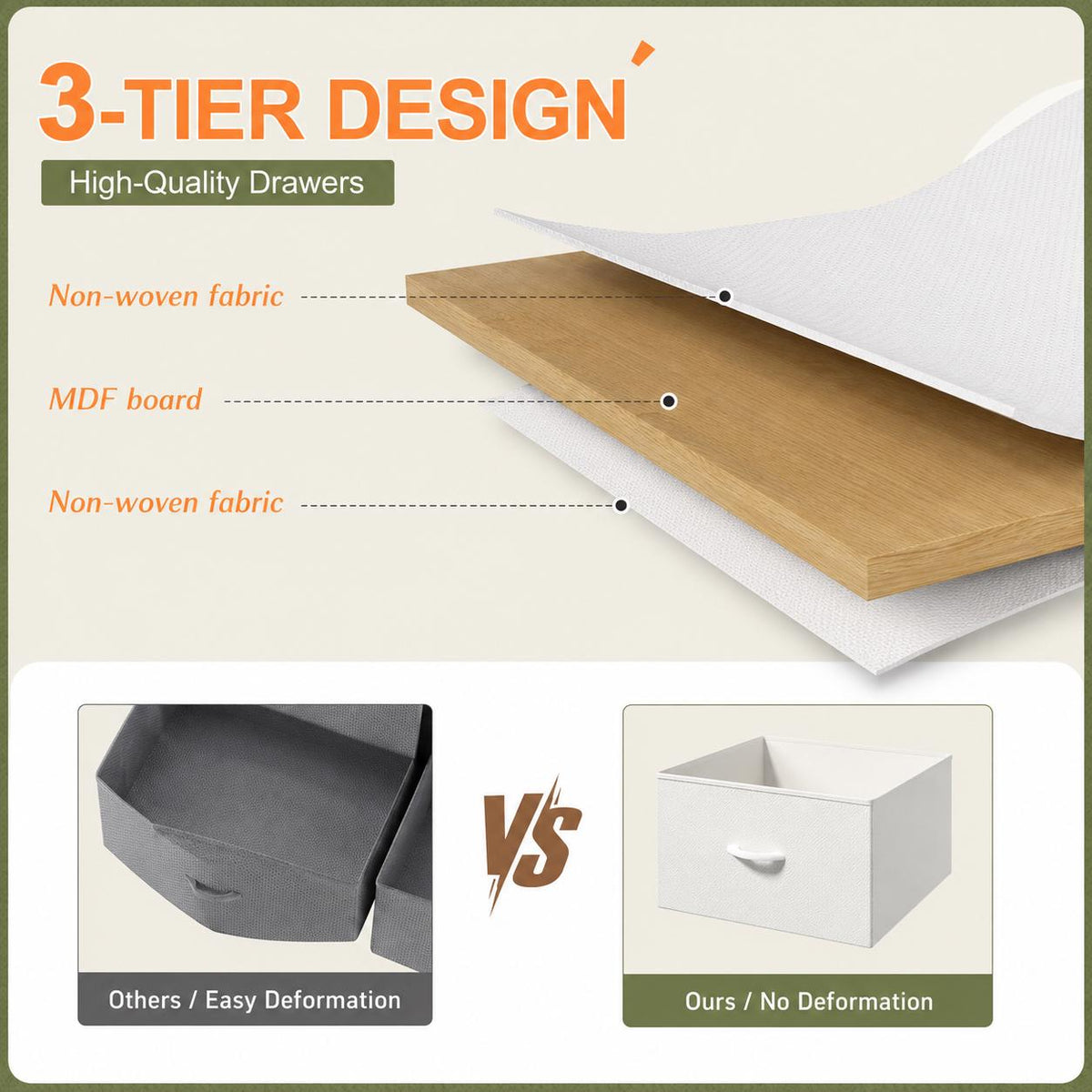 10-Drawer LED Dresser with Shoe Rack and Charging Station, Modern Organizer