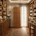 Farmhouse Tall Storage Cabinet with 8 Doors – 72"Pantry Cabinet, 4 Adjustable Shelves, Freestanding Storage Organizer for Kitchen,