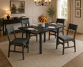 Extendable Dining Table Set for 4, Contemporary Kitchen Furniture, MDF Top, Metal Frame