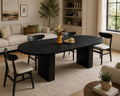 70.8" Oval Dining Table for 4-6 People, Wood Strip Base, Modern Farmhouse Large Kitchen Table for Home Living Room, Customized