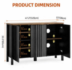 Narrow Wooden Shoe Cabinet with 3 Doors, Entryway Hidden Storage