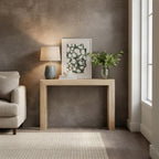 Solid Wood Console Table, Modern Walnut Entryway Sofa Table