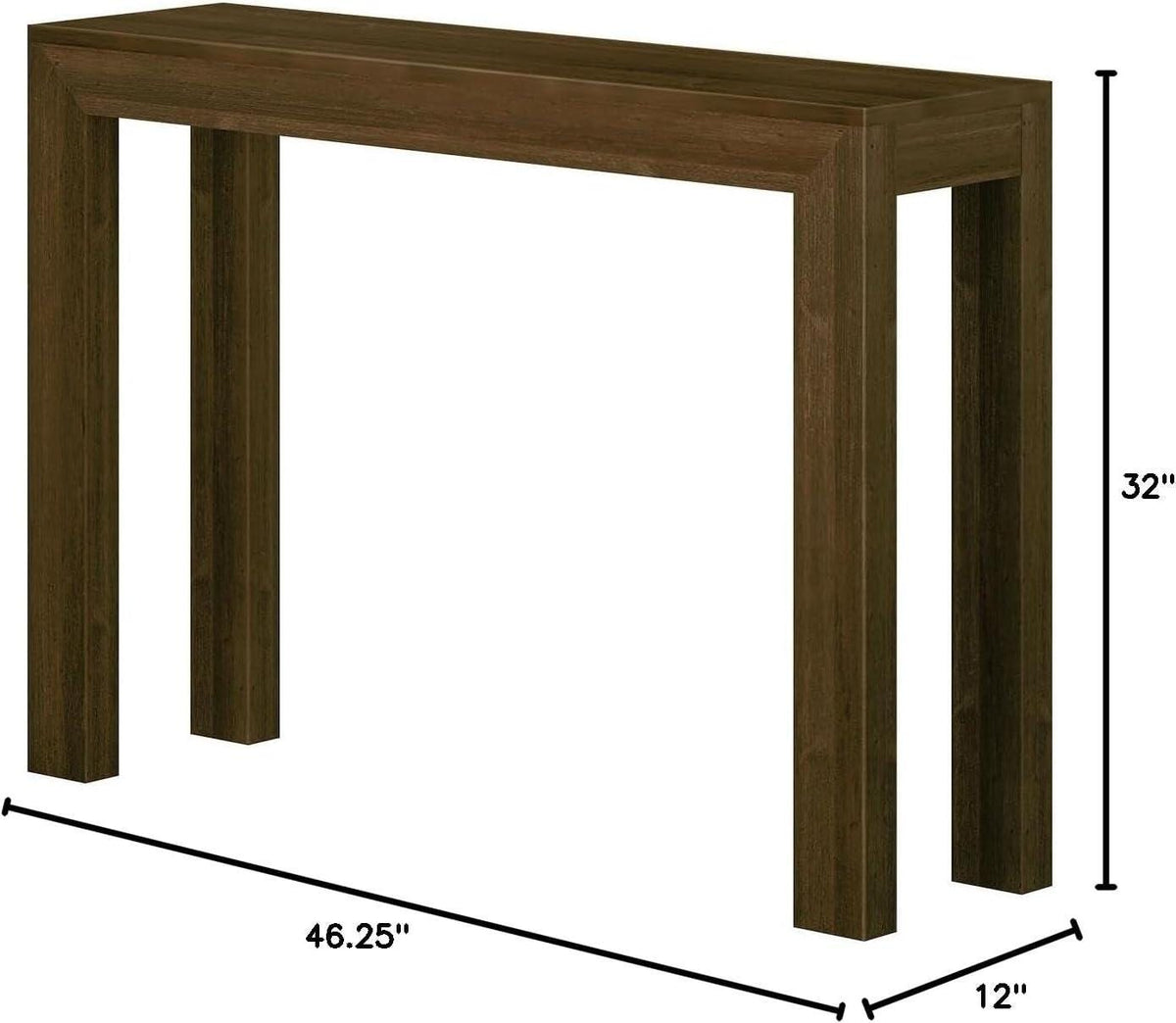 Solid Wood Console Table, Modern Walnut Entryway Sofa Table