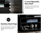 63-Inch High Gloss Media Console with RGB LED Lighting and Storage Drawers