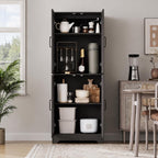 Farmhouse Pantry Storage Cabinet, 71" Tall Kitchen Pantry with Adjustable Shelves & Soft-Close Doors, Freestanding Storage Organizer