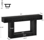 Farmhouse Console Table, Rustic Wood Entryway Sofa Table, U-Shaped Base Storage