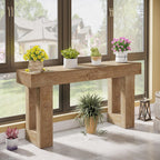 63-Inch Farmhouse Console Table, Rustic Wooden Sofa Table, Entryway Hallway Furniture