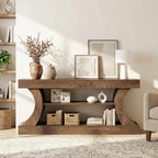 Tribesigns Farmhouse Console Table, 63-Inch Entryway Table with Storage