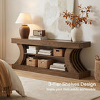 Tribesigns Farmhouse Console Table, 63-Inch Entryway Table with Storage